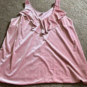 Old Navy velvet beige-pink sleeveless top blouse size 2X